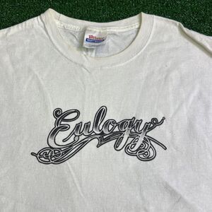 Rare The Eulogy Hardcore Metal Band T-Shirt White Mens Size Large Vintage